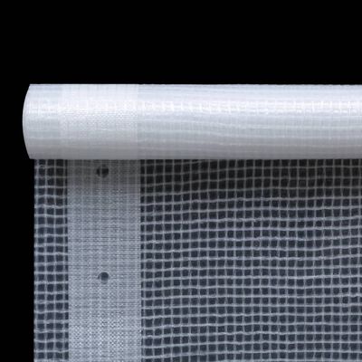 vidaXL Lona em tecido imitação de gaze 260 g/m² 3x4 m branco