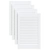 vidaXL Portas de arm&aacute;rio 4 pcs design de persiana pinho maci&ccedil;o branco