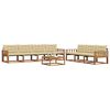 vidaXL Conjunto de Sof&aacute;s para Exterior 8 pcs Natural e Bege