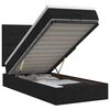 vidaXL Cama ottoman com colch&atilde;o com cabeceira Preto 90 x 190 cm Tecido