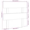 vidaXL Cabeceira de cama 93,5x3x81 cm pinho maci&ccedil;o cinzento