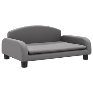 vidaXL Sof&aacute; infantil 70x45x30 cm couro artificial cinzento