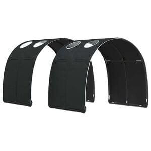 vidaXL T&uacute;nel de Cama 2 unid. Preto Poli&eacute;ster