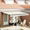 vidaXL Toldo retr&aacute;til 4x3 m tecido e alum&iacute;nio cor creme