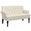 vidaXL Banco com encosto 120x62x75,5 cm linho