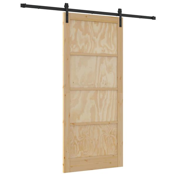 vidaXL Porta Deslizante Castanho 93 x 211 cm