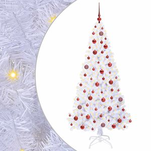 vidaXL &Aacute;rvore de Natal Artificial com 300 LEDs Branco 180 cm PVC e A&ccedil;o