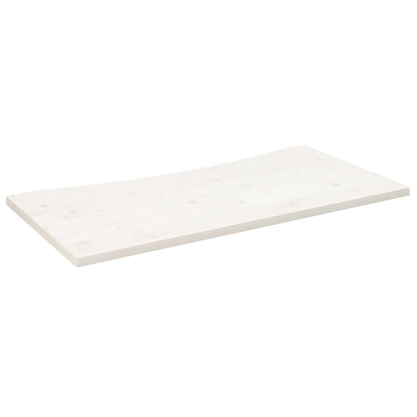 vidaXL Tampo de secret&aacute;ria 110x60x2,5 cm pinho maci&ccedil;o branco