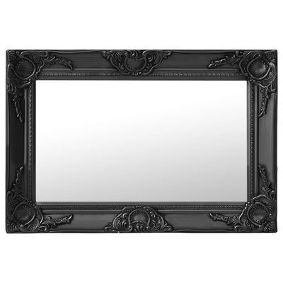 vidaXL Espelho de parede estilo barroco 60x40 cm preto