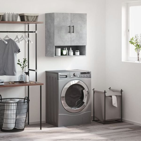 vidaXL Arm&aacute;rio parede 60x31x70cm derivados de madeira cinzento cimento