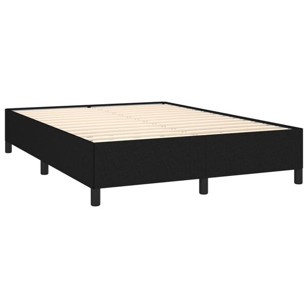 vidaXL Estrutura de cama sem colch&atilde;o 140x190 cm tecido preto