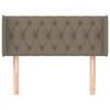 vidaXL Cabeceira cama abas tecido 93x16x78/88 cm cinzento-acastanhado