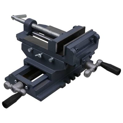 vidaXL Torno-prensa manual com corrediça transversal 150 mm