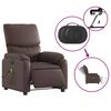 vidaXL Poltrona massagens reclinável elétrica couro artif. castanho