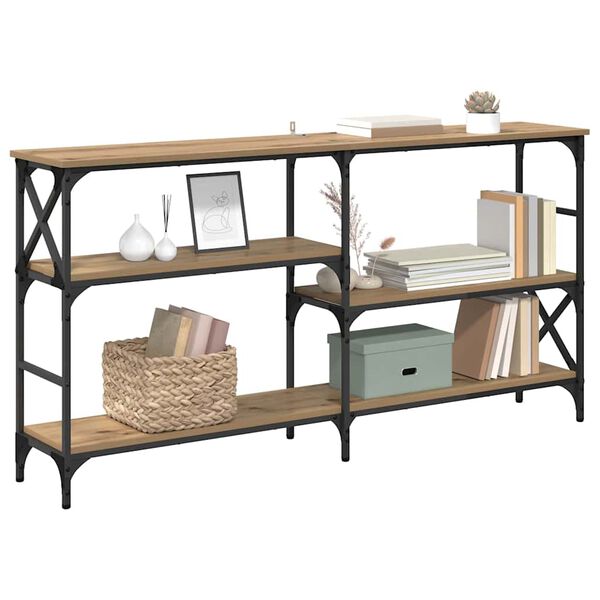 vidaXL Aparador com prateleira Carvalho Artesanal 150 x 29 x 76,5 cm