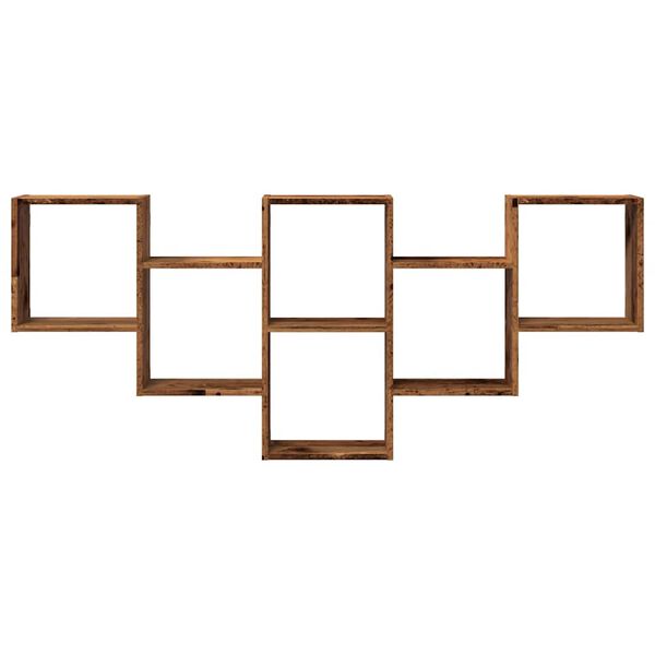 vidaXL Prateleira parede 159x18x66 cm derivados madeira madeira velha