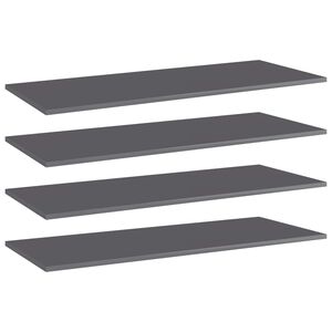 vidaXL Prateleiras estante 4pcs 100x40x1,5cm contrap. cinza brilhante