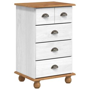 vidaXL C&ocirc;moda 5-Gaveta ASKIM Branco 48,5 x 40 x 79 cm