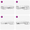vidaXL Conjunto de Sof&aacute;s para Exterior 10 pcs Natural e Creme