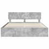 vidaXL Estrutura da Cama com cabeceira Concreto 200 x 200 cm