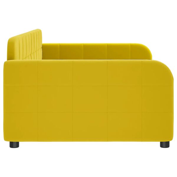 vidaXL Sof&aacute;-cama 90x200 cm veludo amarelo