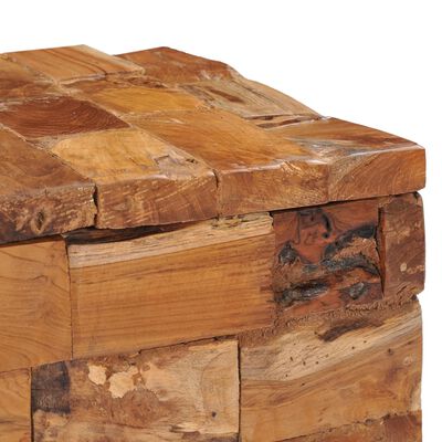 vidaXL Banco de arrumação madeira de teca maciça