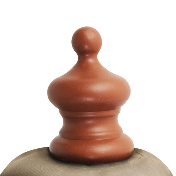 vidaXL Guarda-sol exterior c/ poste madeira 350 cm cinza-acastanhado