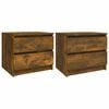 vidaXL Mesa cabeceira 2pcs 50x39x43,5cm deriv. madeira carvalho fumado