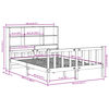 vidaXL Cama com estante sem colchão 160x200 cm pinho maciço branco