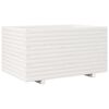 vidaXL Vaso/floreira de jardim 90x60x49,5 cm pinho maci&ccedil;o branco