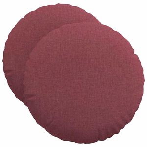 vidaXL Almofadas de Assento 2 pcs Vinho Vermelho &Oslash;50 x 19 cm tecido