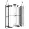 vidaXL Port&atilde;o de jardim 121x8x150 cm ferro forjado preto
