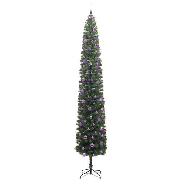 vidaXL &Aacute;rvore de Natal Artificial Verde 270 cm PVC e A&ccedil;o e Pl&aacute;stico