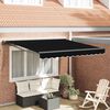 vidaXL Toldo Retr&aacute;til Preto 300 x 250 cm Alum&iacute;nio e Tecido