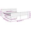vidaXL Estrutura cama c/ 2 gavetas 200x200cm pinho maci&ccedil;o cinza-escuro