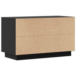 vidaXL M&oacute;vel de TV 74x35x44 cm madeira de pinho maci&ccedil;a preto