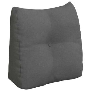 vidaXL Travesseiro para Costas Cinza Escuro 45 x 50 x 24 cm tecido