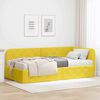 vidaXL Estrutura de Cama de Canto Amarelo 90 x 200 cm Veludo