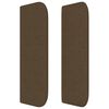 vidaXL Cabeceira de cama c/ abas tecido 93x16x78/88 cm castanho-escuro