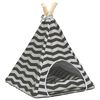 vidaXL Teepee para animais de estima&ccedil;&atilde;o com colch&atilde;o 40 x 40 x 50 cm