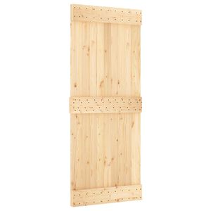 vidaXL Porta Deslizante NARVIK Natural e Preto 85 x 210 cm (152,5 cm)