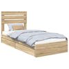 vidaXL Cama com Armazenamento com gaveta Carvalho Sonoma 90 x 200 cm