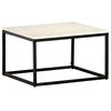 vidaXL Mesa centro 60x60x35cm pedra genu&iacute;na textura m&aacute;rmore branco