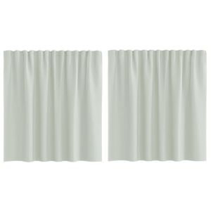 vidaXL Cortinas de voile com bolsos para var&atilde;o 2 pcs cinzento-claro
