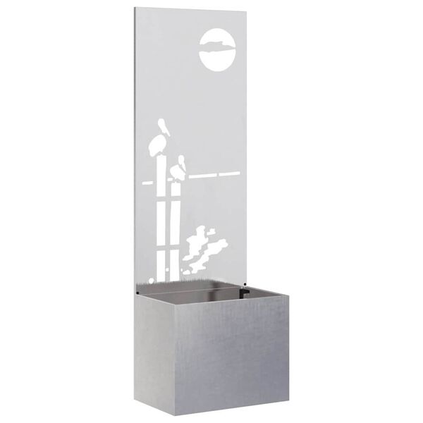 vidaXL Tela de Privacidade para Jardim Fretwork Prata 50 x 140 cm