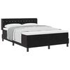 vidaXL Cama Box com cabeceira Manual Preto 190 x 140 cm Veludo