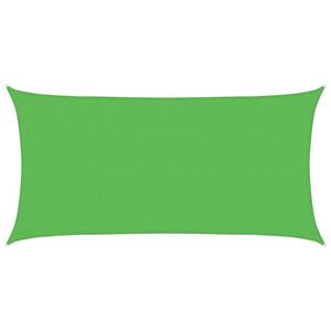 vidaXL Para-sol vela retangular 160 g/m&sup2; 2x3,5 m PEAD verde-claro
