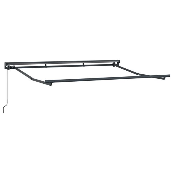 vidaXL Toldo Retr&aacute;til Manual Laranja, Cinza e Azul 3,5 x 2 m