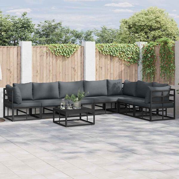 vidaXL Conjunto de Sofá de Jardim com almofada 8 pcs