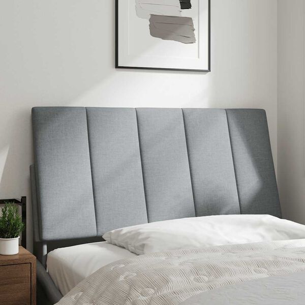 vidaXL Almofad&atilde;o de cabeceira Hanko 100 cm tecido cinzento-claro